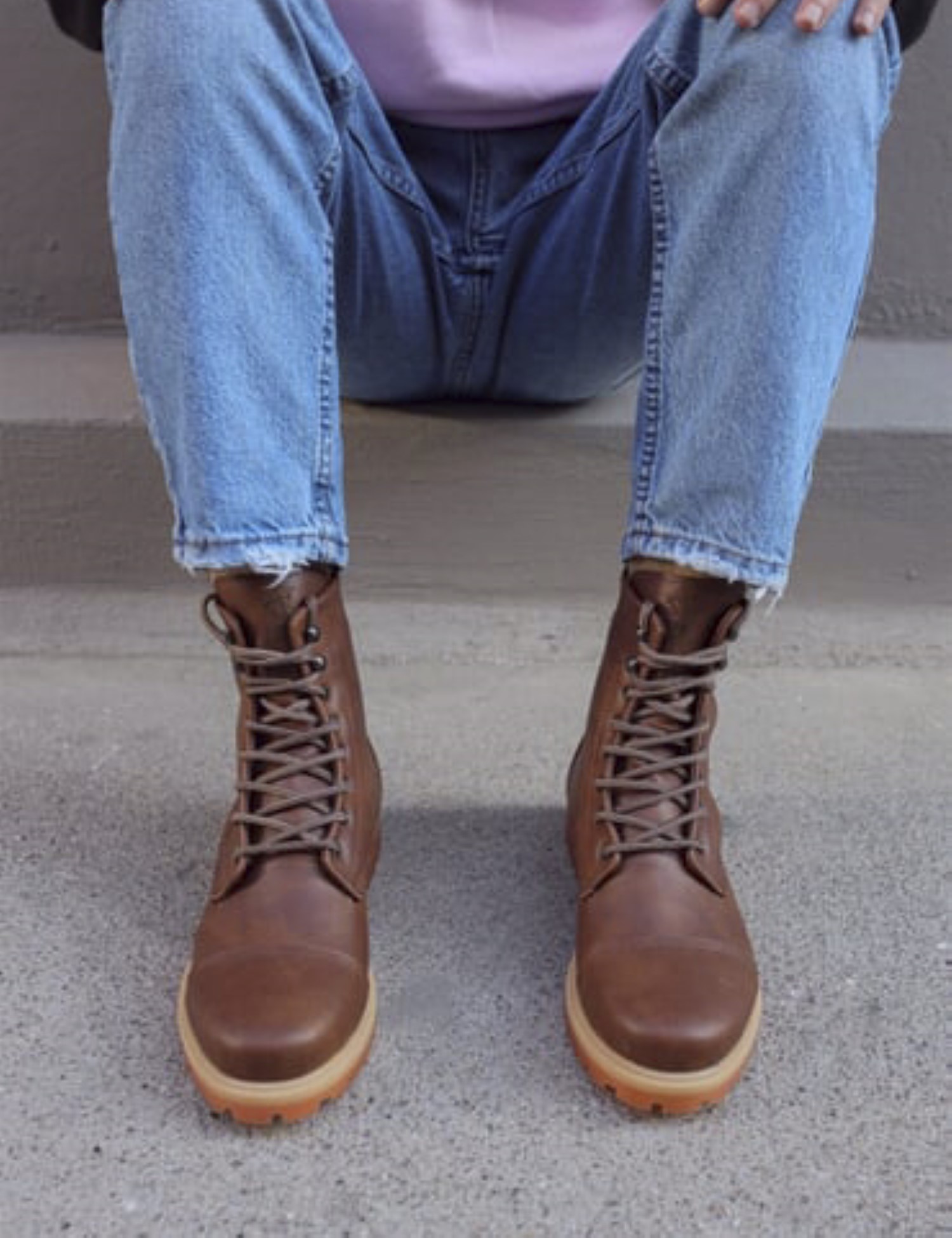 Ανδρικά ταμπά μποτάκια δερματίνη τρακτερωτή σόλα B022T φωτογραφία